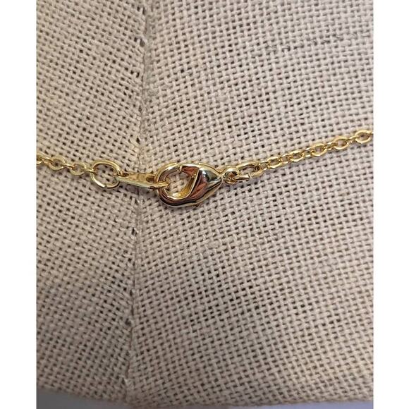 Gold Plated Pine Cone Necklace on 17" Gold Tone Chain - Picture 3 of 7